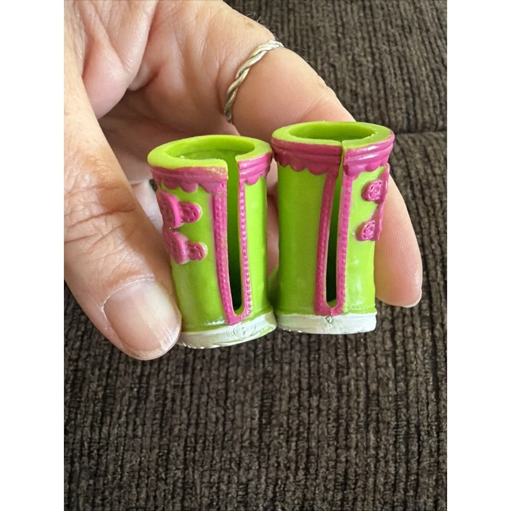 Lalaloopsy Green pink white BOOTS SHOES ONLY REPLACEMENT for Full Size Doll